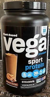 Vega Sport Protein Powder Peanut Butter 19 Servings/ 28.7 Oz NEW/Sealed Exp 8/24 • $27.99