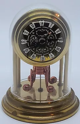 $149.99 • Buy Vintage Working Schmid Schlenker Germany Mini 8 Day Glass Dome Brass Shelf Clock