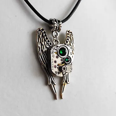 Wings Necklace Vintage Watch Piece Unusual Jewelry Steam Punk Pendant Gift • $39