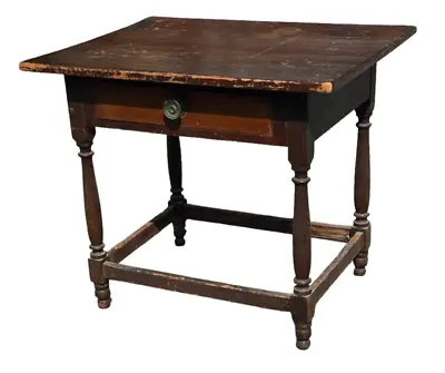 Primitive Early American Softwood Tavern Table 1 Drawer Farm Stand • $650