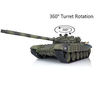 1/16 Heng Long RC Tank 7.0 Plastic T72 Remote Control 3939 RTR Tank 360°Turret • $472.65