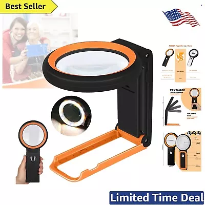 Foldable Handheld Magnifying Glass With LED Light - 30X 40X Magnification • $19.99