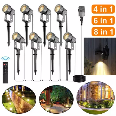 4ps 6ps 8ps RGB LED Garden Spotlight Path Lawn Outdoor Waterproof Spike Lights • £29.59