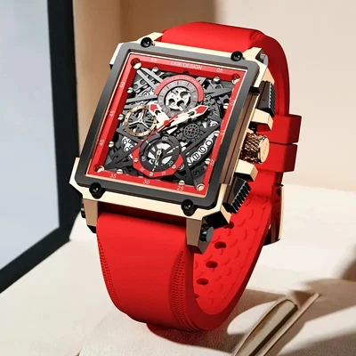 $18 • Buy Luxury Waterproof Quartz Square Wrist Watches  Date Sports Silicone Wrist Watche