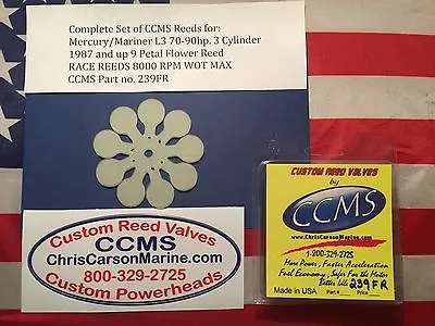 CCMS Mercury/Mariner Racing Outboard Reed Valve L3 70-90hp 1987 And Up PN239FR • $70