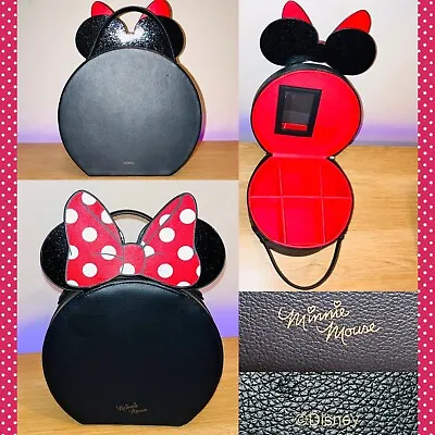Disney Minnie Mouse Makeup Bag Mirror Cosmetic 3D Design Women Teenagers • £35