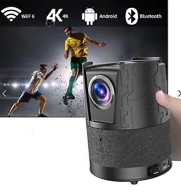 Portable Mini Projector 4K Wireless WiFi Projector For Smart Phone IPhone Laptop • £195
