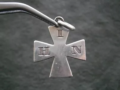 IHN Maltese Cross 1888 Vintage Flat 925 Sterling Silver Charm Pendant  1.9g • $24.50