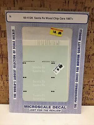 Microscale Decal N Scale 60-4128: Santa Fe Wood Chip Cars 1987+ • $10