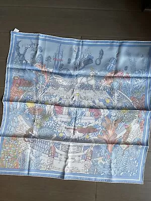$420 • Buy NWT Authentic Hermes Silk Scarf Carre 70 Cm 27  Ex-Libris Atlantis