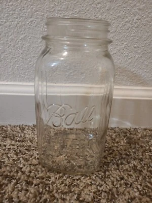 Vintage Ball Mason Glass Freezer Jar 12/13 Line 1913-1962 Qt. Size • $11.20