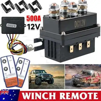 12V 500A Contactor Winch Solenoid Relay Controller +Pair Wireless Remote Control • $42.98