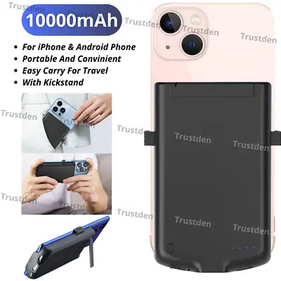 External Portable Battery Charger Case Power Bank For IPhone Android Rear Cover • $28.09