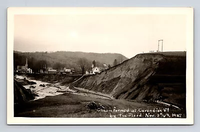 RPPC Great Flood Of 1927 Damage At Cavendish Vermont VT Real Photo Postcard • $18.83