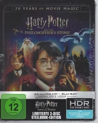 Harry Potter Und Der Stein Der Weisen - Steelbook Edition - BluRay - Neu / OVP • £18.82