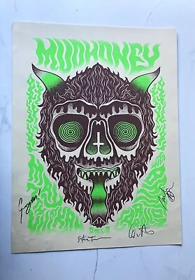 Mudhoney 2015 Gig Poster Oslo Norway Signed By Whole Band Autographed • $87.02