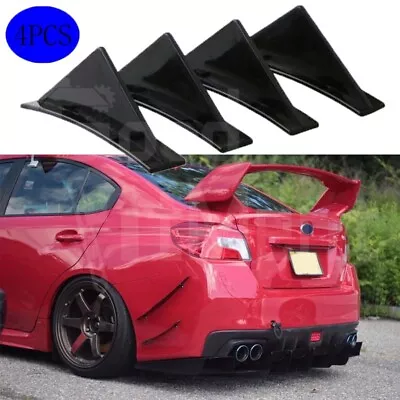 For Subaru WRX STI Impreza Rear Bumper Diffuser Shark Fins Spoiler Lip Splitter • $26.72