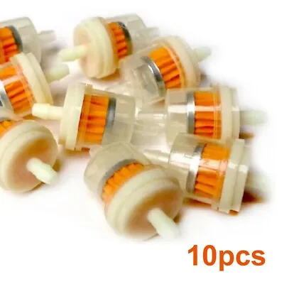 10x Universal Inline Gas Fuel Filter 6MM-7MM 1/4  Lawn Mower Motorcycle Parts • $7.73