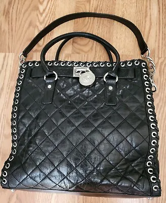 Michael Kors Black Women's Hamilton Quilted Leather Bags & Handbags • $85.50