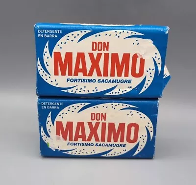 2 Vintage DON MAXIMO Laundry Bar Soap Detergent﻿ Made In Mexico Lot • $19.99