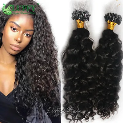 Curly Micro Loop Hair Extensions For Black Women Human Hair Brazilian Micro Ring • $36.70