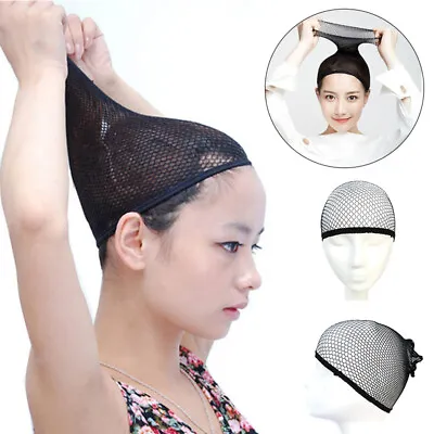 Nylon Hair Nets Cap Styling Tools Weaving Wig Cap Hair Mesh Unisex Hollow Out • $0.98