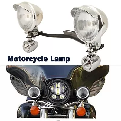 Passing Fog Turn Signals Light Bar For Honda Yamaha VStar XVS 650 950 1100 1300 • $67.72