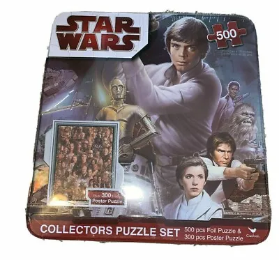$29.99 • Buy Star Wars 500 & 300  Piece Foil Puzzle Collectors Set Tin Case TSUNEO SANDA