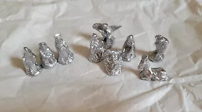 Vintage Aluminum Nativity Set Mini Figures - Christmas • $35