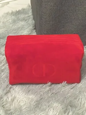 Dior Red Velvet Makeup Pouch Bag • $24.99
