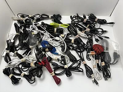 Lot Of 60 Bulk Micro USB To USB Cable Phone Chargers Mixed • $49.50