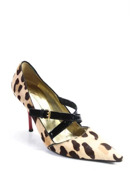 $107.99 • Buy Giuseppe Zanotti Design Women Printed Pony Hair Mary Jane Pumps Brown Size 41 11