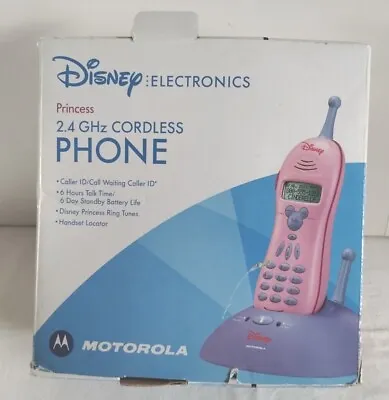 Disney Motorola 2.4  Ghz Single Line Cordless Pink Princess Classic Phone  • $24.99