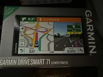 Garmin- DriveSmart 71 EX W/ Traffic- 6.95 Inch GPS Navigator- BRAND NEW- • $142.25