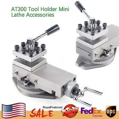 AT300 Lathe Tool Holder Assembly Universal Mini Metal Change Lathe Holder 80mm • $115.91