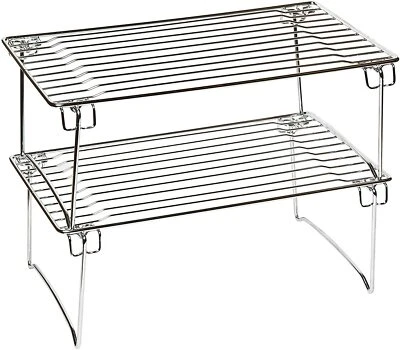 £10.10 • Buy 2 Tier Folding Shelf Kitchen Stand Metal Rack Cabinet Cupboard Chrome Storage