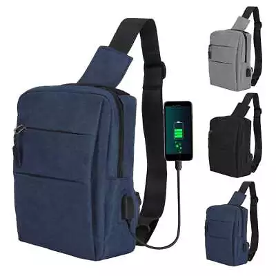 Men Large Sling Bag Chest Fanny Packs Cross Body Travel Sports Shoulder Backpack • $13.75