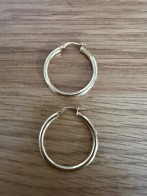 BNWOT H Samuel 9ct Bonded Gold Hoop Earrings • £20