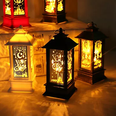 Ramadan Lantern Lamp Eid Mubarak LED Light Muslim Ornament Party Hanging Decor S • $10.29