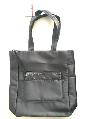 Nwt Bath & Body Works  Vip Women Bag Gray Zipper Purse Sequin Clutch Wallet Tote • $8.95