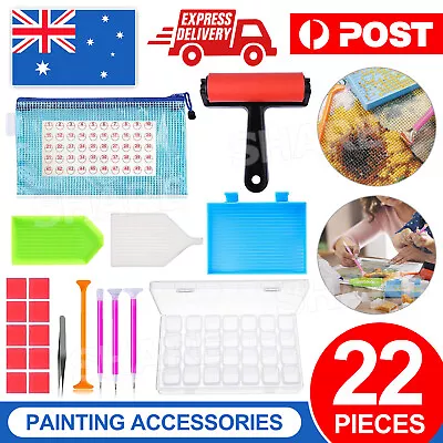 22 Piece 5D Diamond Painting Tools Box Diamond Accessories Diy Art Craft Pen Set • $13.95