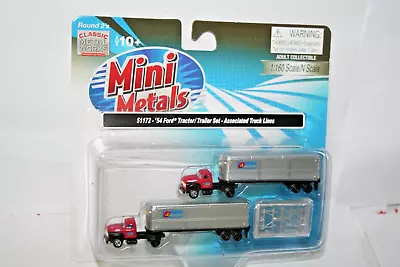 2 Pack Mini-Metals 54 Ford Tractor Trailer Set 1:160 N Scale Train Accessories • $20.95