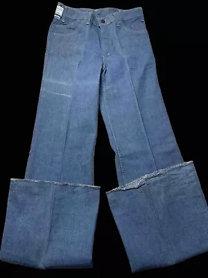 Vintage 70s Levi’s Orange Tab Hippie 784 Big Bell Bottom Jeans Talon Zip Cb14 • $100