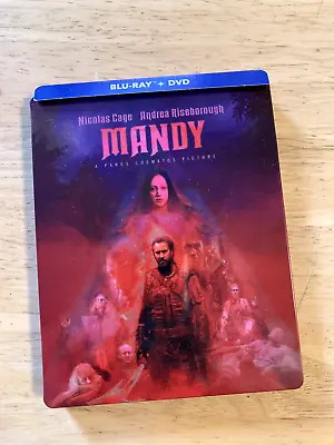 Mandy - Blu-ray - Steelbook - Ltd Edition Stickers - Nic Cage - Psychedelic • $23