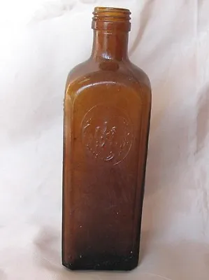 $27 • Buy Vintage German Falckenthal Klosterbruder Amber Glass Liquor Bottle