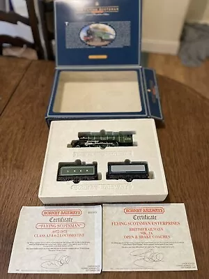 Hornby R098 R089 Flying Scotsman Twin Tender Presentation & Coach Pack Ltd Ed Mb • £40