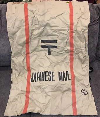 Vintage WWII Original Japanese Internment Camp Canvas Large Mail Bag 28”x40” • $69.99