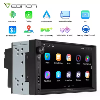 Eonon 7  Car Stereo Double DIN Android 13 GPS Navigation CarPlay Bluetooth BT FM • $177.30