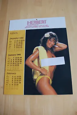 £25 • Buy Rare Colour VENUS Glamour Girls 1985 Wall Calendar With Linda Lusardi Vg Cond