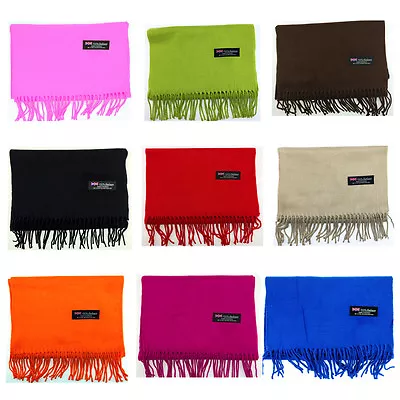 Men Women Unisex 100% CASHMERE Warm Wrap Scarf Pure Solid Colored Wool SCOTLAND • $7.99